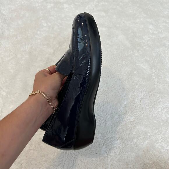 Dansko‎ Womens Size US 7.5 EU 38 Debra Loafer Blue Patent Leather Comfort Slipon - Picture 2 of 6